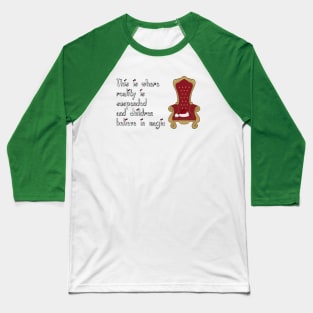 Santa Clause Chair Baseball T-Shirt